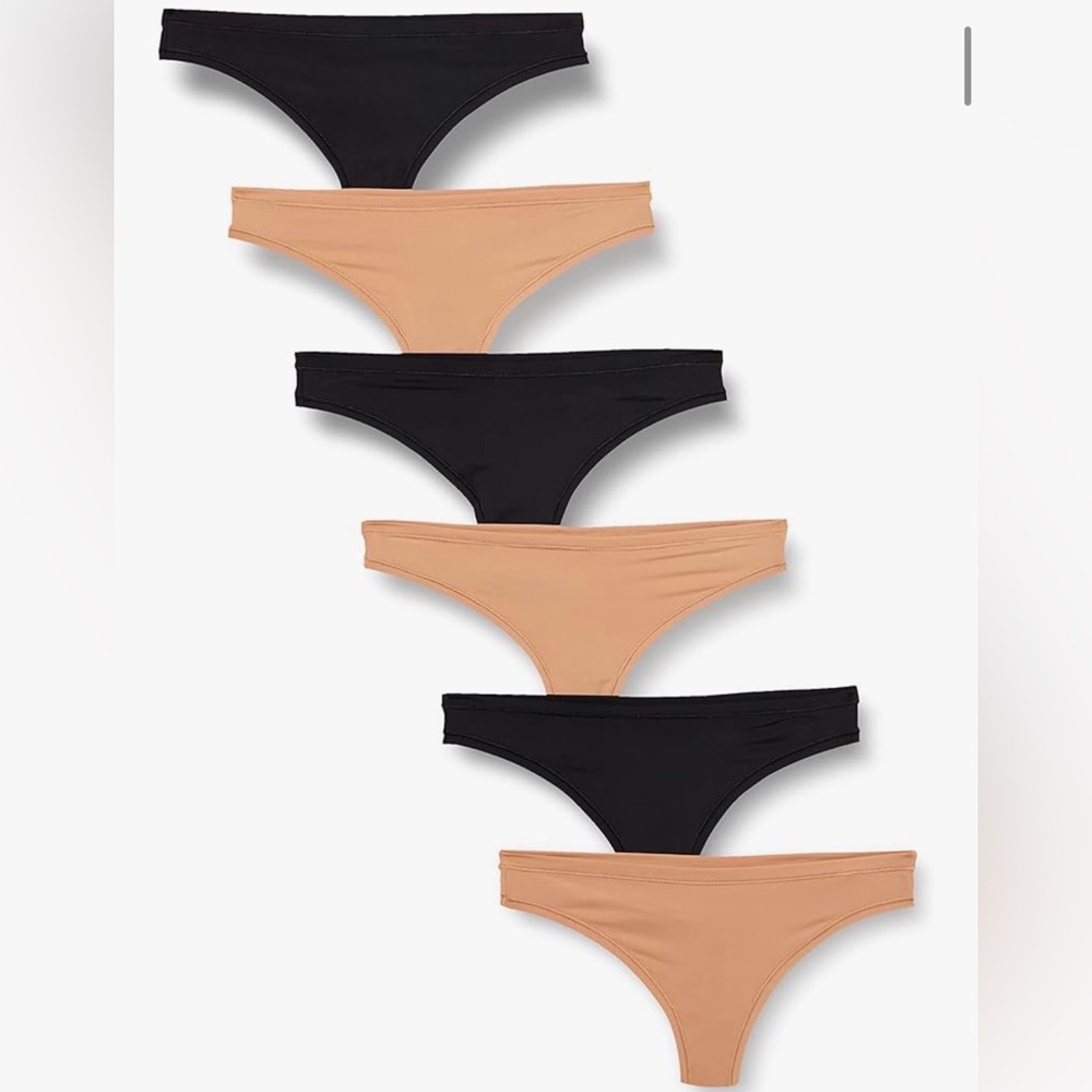 Black and Tan Bikini Panty Set